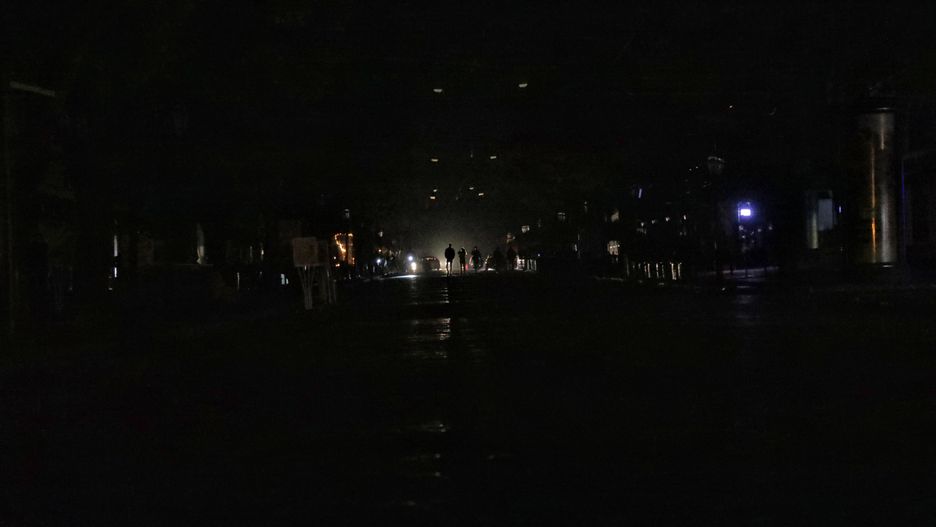 Dark streets of central Odesa
Nina Liashonok
Ukraine conflict, Russian invasion, Ukraine war, war, Russia-Ukraine war, terrorist state, power outage, blackout, electricity, energy saving, Odesa, power cut, street, dark, light