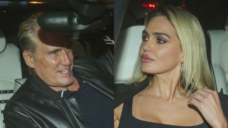 Dolph Lundgren opuszcza restaurację z młodszą o 39 lat żoną