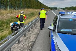 75-letni rowerzysta na drodze ekspresowej. Interweniowała policja