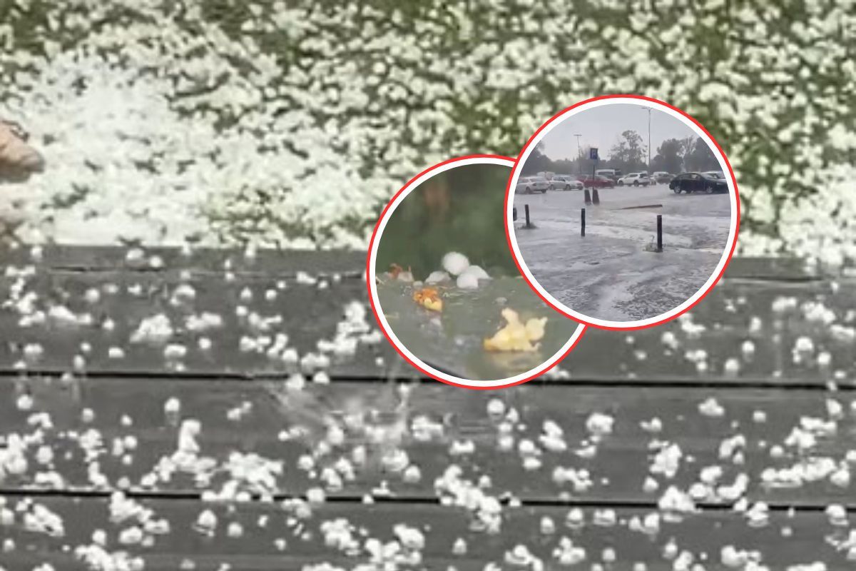 Aż zrobiło się biało. Potężna burza i gradobicie. Ulice popłynęły