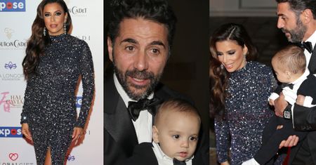 Cannes 2019: Elegancka Eva Longoria udziela się charytatywnie z synkiem w malusim garniturku