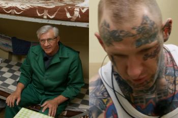 Zygmunt Chajzer uczy się grypsowania. Takie sceny prosto z celi