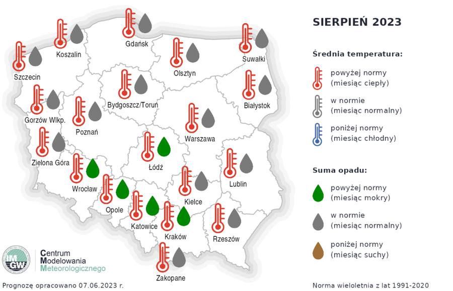 Pogoda na lato. Sierpień ciepły z wyższą normą opadów w części regionów