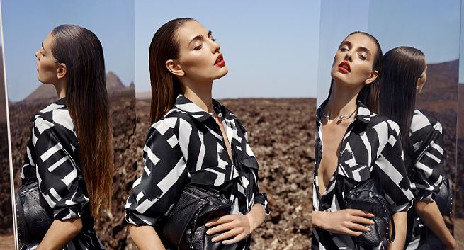 Alina Baikova na zdjęciach Marcina Tyszki reklamuje Mohito