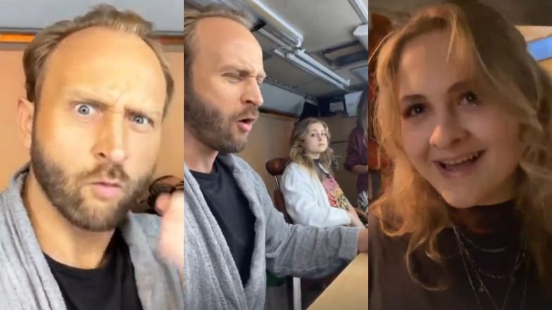 Borys Szyc chwali się nagraniami z córką z planu filmowego