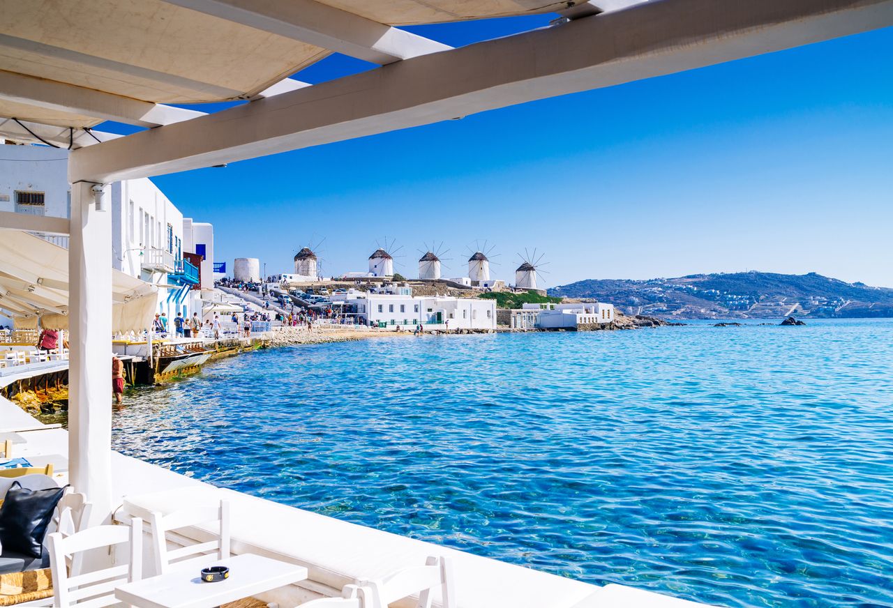 Mykonos is one of the most frequented islands in Greece by tourists.