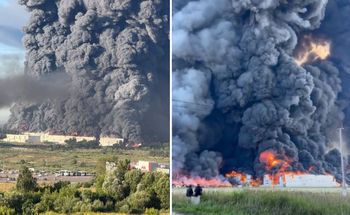 Nocna ofensywa Kijowa. Gęsty dym spowił niebo nad Moskwą