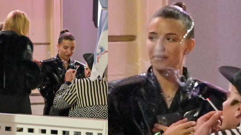 Julia Wieniawa i Nikodem Rozbicki pytają przechodniów o papierosa i całują się