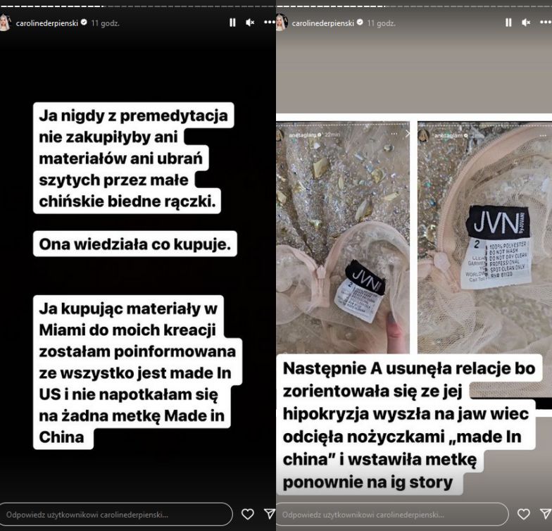 Caroline Derpienski uderza w Anetę Glam