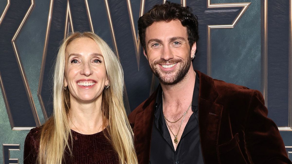 Aaron Taylor-Johnson z żoną.