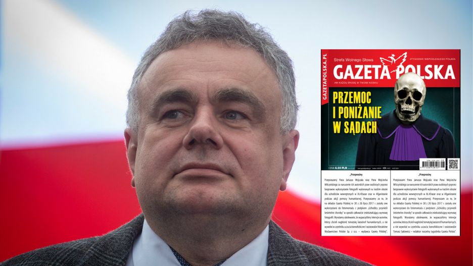 Tomasz Sakiwicz, redaktor naczelny "Gazety Polskiej" oraz okładka nr 28 tygodnika 