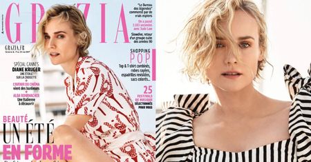 Diane Kruger pokazuje udo na okładce "Grazii"