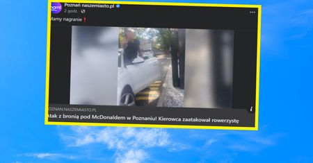 Rowerzysta z Poznania przeżył chwile grozy. Kierowca wycelował do niego z broni