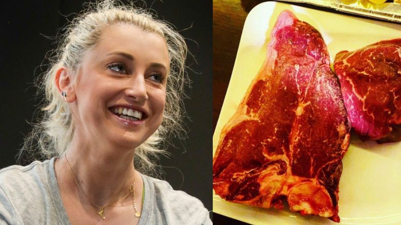 Justyna Żyła relacjonuje nacieranie mięsa z "A": "Kiedy MĘŻCZYZNA TWOJEGO ŻYCIA robi ci kolację"