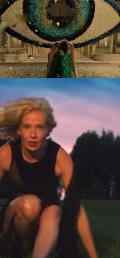 Porównanie kadrów ze spotu Kenzo i reklamy Edyty Pazury