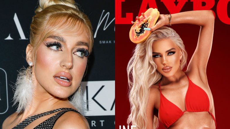 Caroline Derpienski na okładce ukraińskiego "Playboya"