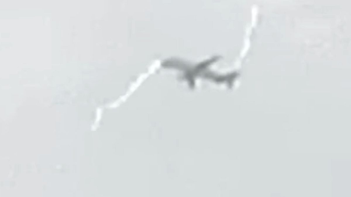 Piorun uderzył w jeden z największych samolotów swiata.