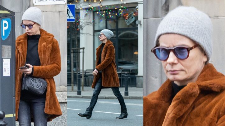 Odpicowana Magda Cielecka snuje się po mieście