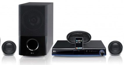 LG 5.1 HB954SP. iPod obok Blu-ray