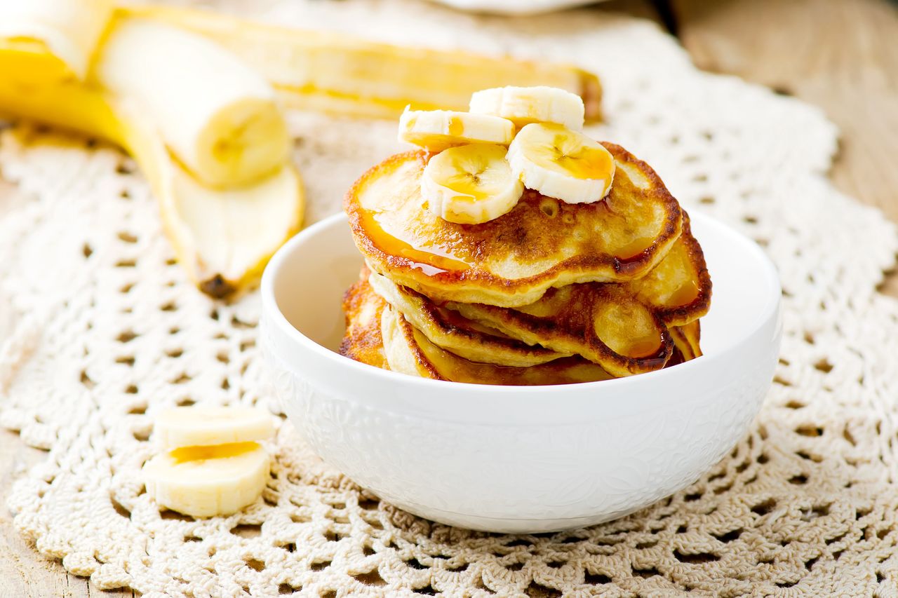 Sweet banana pancakes