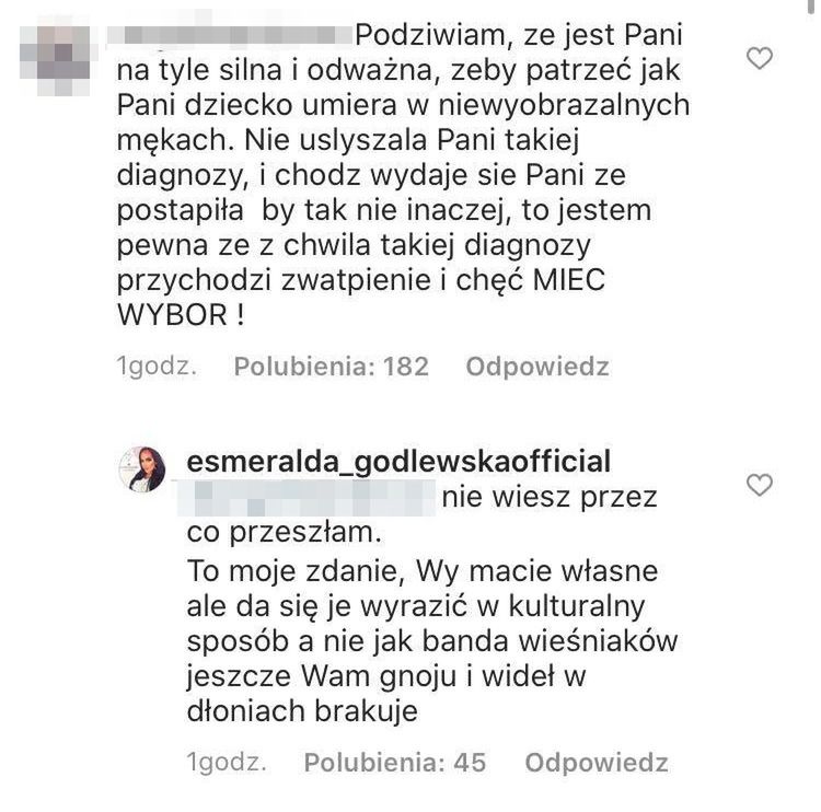Esmeralda Godlewska atakuje protestujące Polki