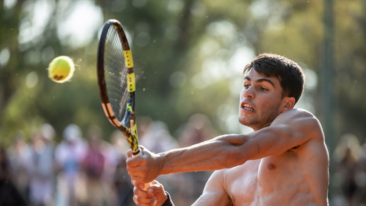 Carlos Alcaraz podczas treningu przed startem turnieju ATP w Buenos Aires