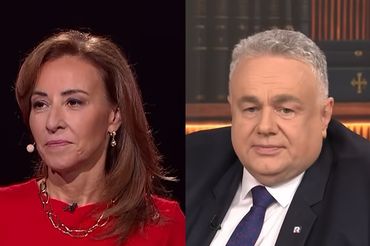 Dorota Wysocka-Schenpf i Tomasz Sakiewicz