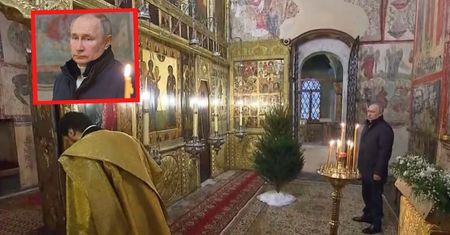 Putin w cerkwi i fala oburzenia. Pokazali nagrania