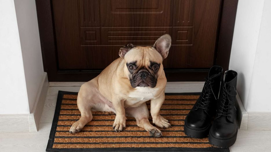Psy leżą plecami do drzwi z kilku powodów