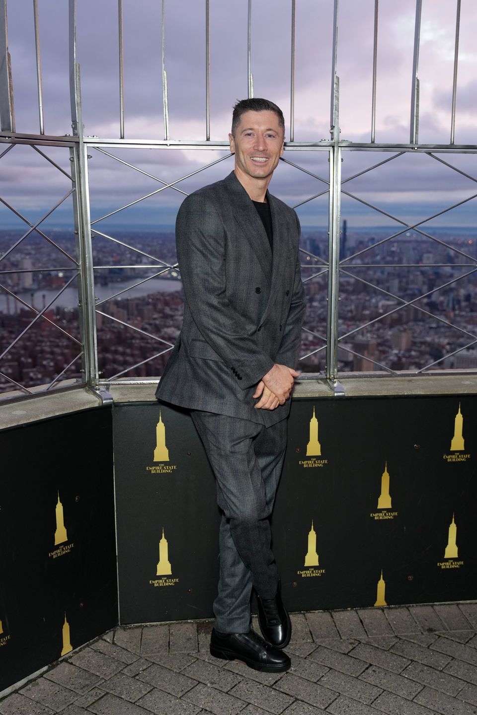 Robert i Anna Lewandowscy na Empire State Building