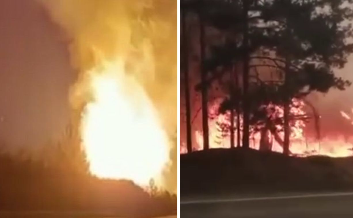 Ogromny pożar w Rosji. Ogień w magazynach z prochem