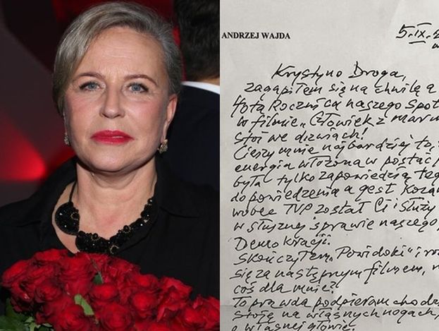 Krystyna Janda opublikowała list, który Wajda wysłał jej przed śmiercią!