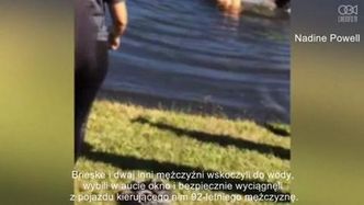 Student uratował 92-latka z tonącego samochodu