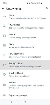 WhatsApp - ustawienia jakości zdjęć i filmów