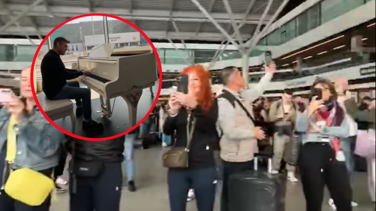 Zenek Martyniuk na lotnisku