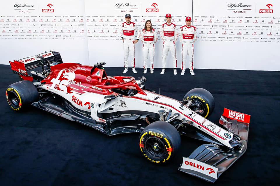 Podczas prezentacji bolidu i nowych barw zespołu Alfa Romeo, obecny był także Robert Kubica.