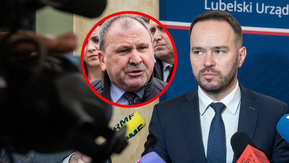 Szef lubelskiej PO Stanisław Żmijan i wojewoda lubelski Krzysztof Komorski