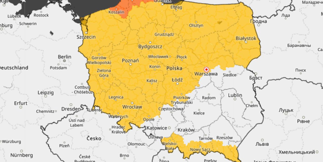 Silny wiatr na terenie powiatu płockiego!