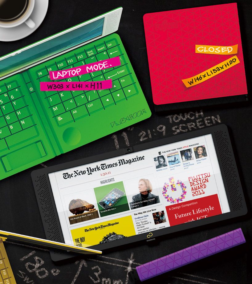 Fujitsu flexbook rozłoży się z netbooka w tablet 4