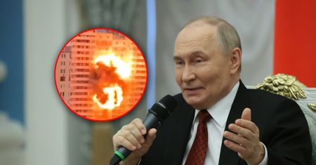 Zaatakowali rakietą blok. Kuriozalny komentarz Putina