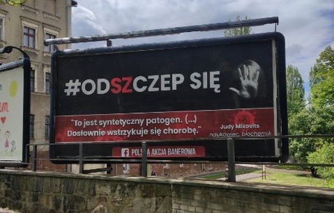 Wałbrzych. Antyszczepionkowcy w natarciu. Pojawiły się billboardy zniechęcające do szczepień