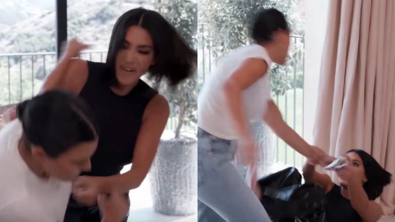 Kim i Kourtney Kardashian BIJĄ SIĘ na planie rodzinnego reality show (WIDEO)