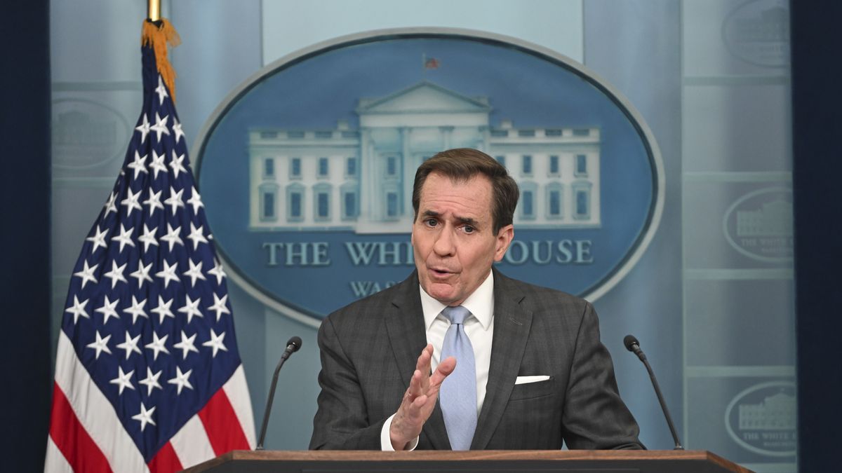 White House Press Briefing Held By Secretary Karine Jean-Pierre
WASHINGTON, DC - FEBRUARY 27: John Kirby , the Coordinator for Strategic Communications at the National Security Council in the White House speaks during a press briefing at the White House on February 27, 2024 in Washington, DC. Earlier, the President met with the four Congressional leaders at the White House;  (Photo by Roberto Schmidt/Getty Images)
Roberto Schmidt