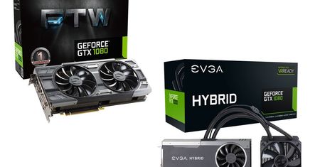 EVGA GeForce GTX 1080 FTW z chłodzeniem powietrznym i hybrydowym