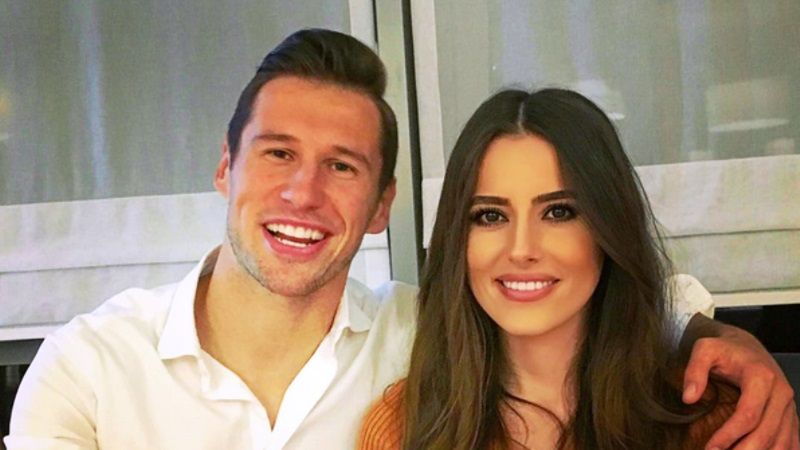 Grzegorz Krychowiak i Celia Jaunat