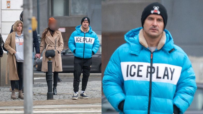 Piotr Stramowski i jego ukochana wychodzą z restauracji osobno