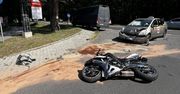 Julinek: Zderzenie motocyklisty z autem przewozu osób