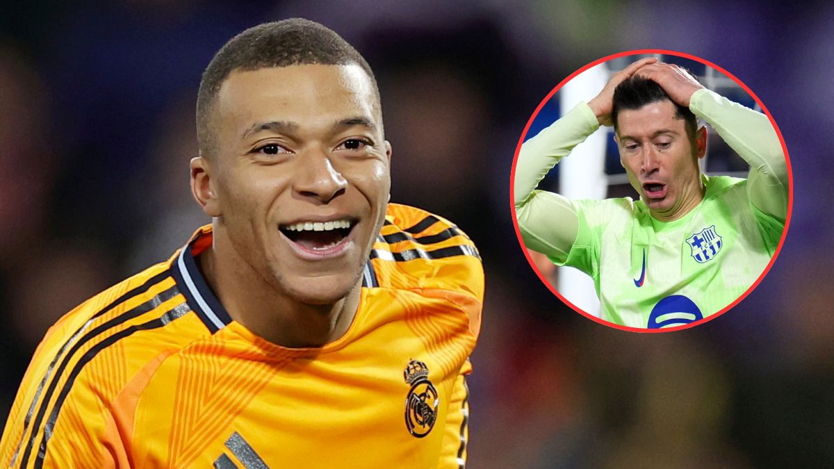Kylian Mbappe dogania Roberta Lewandowskiego w La Liga