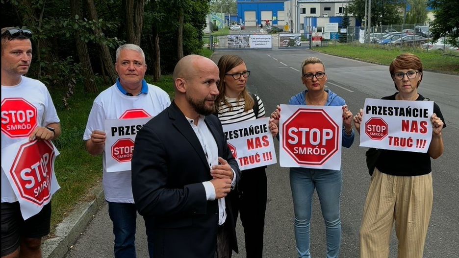 Strajk pod zakładem Zakładem Odzysku i Unieszkodliwiania Odpadów