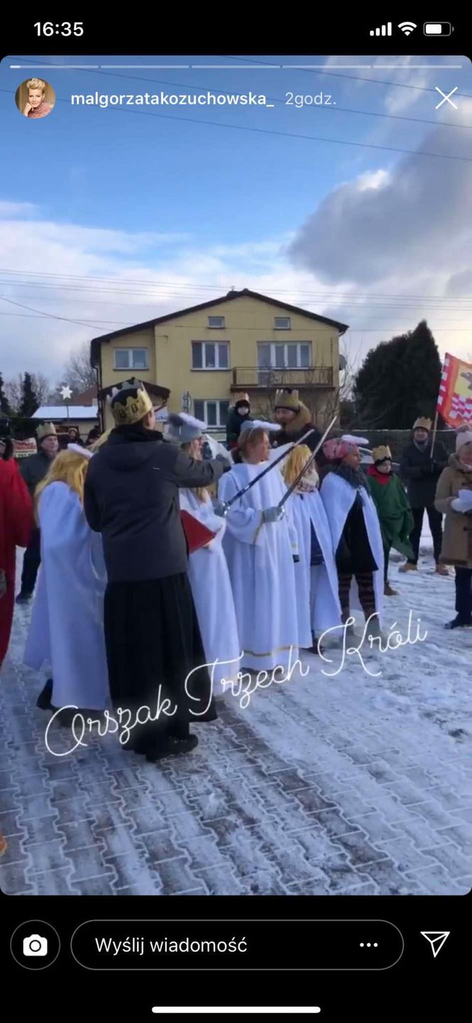 Małgorzata Kożuchowska w orszaku Trzech Króli